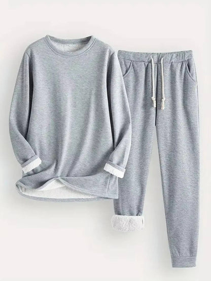 Cordelline | Women's Contrast Cuff Sweatsuit Set Loungewear View 12