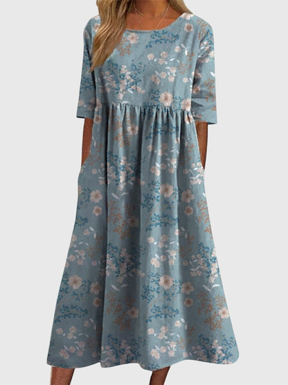 Corienne | Women's Flattering Golden Vine Maxi Dress Back