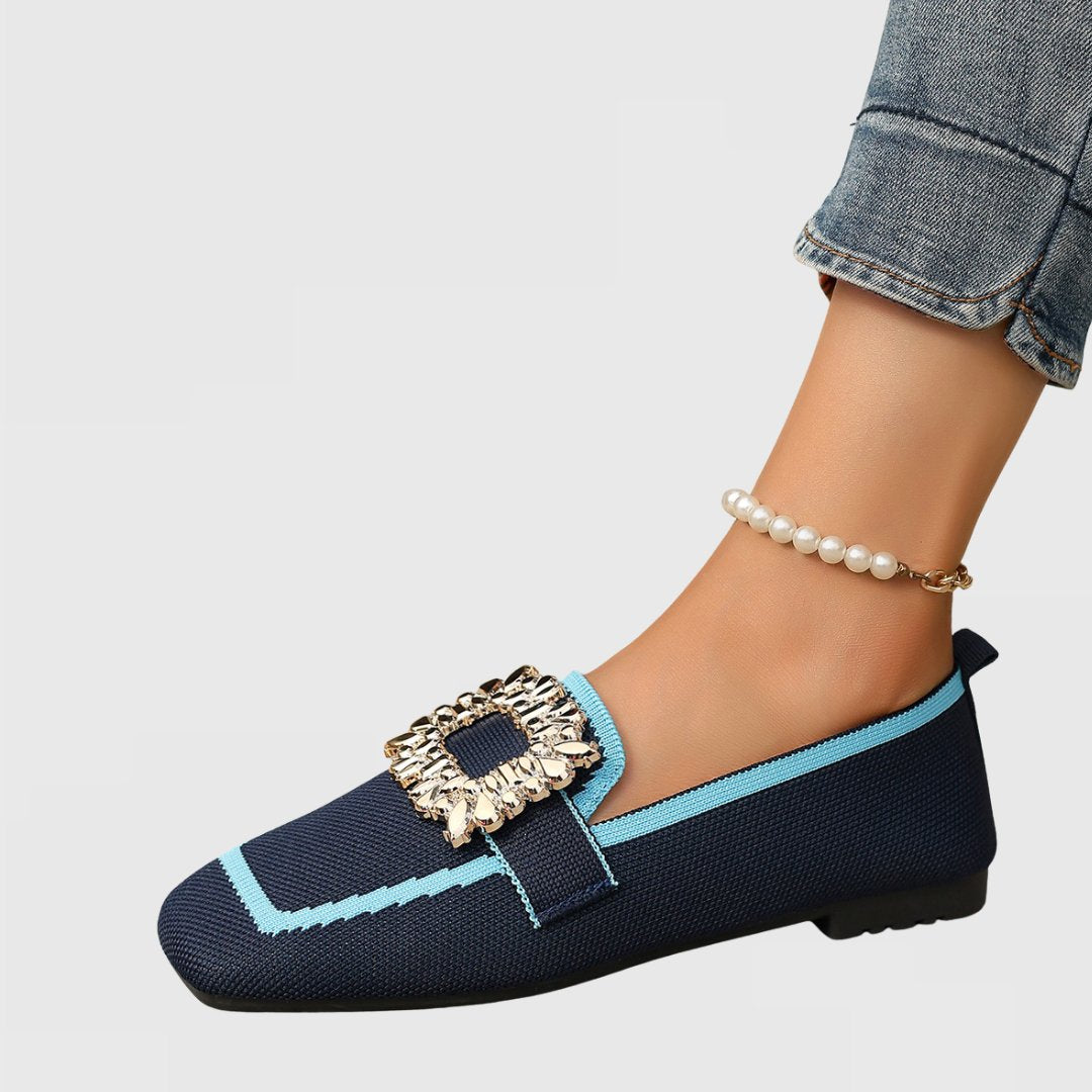 Daisy | Women's Buckle Orthopedic Loafers Close Up