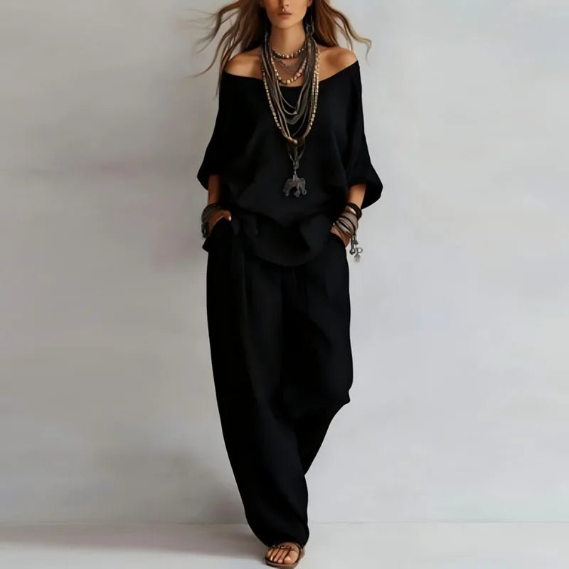 Daisy | Women's Off Shoulder Co-ord Set Close Up