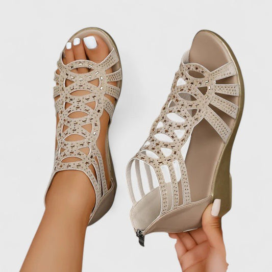 Delara | Women's Orthopedic Oval Cutout Sandals Hero