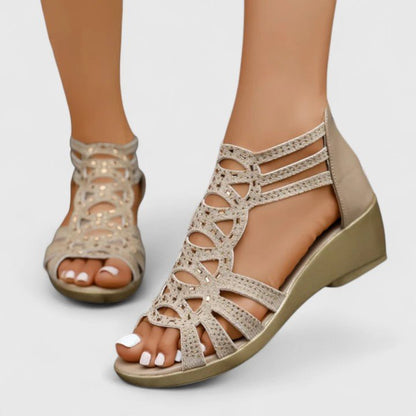 Delara | Women's Orthopedic Oval Cutout Sandals Side