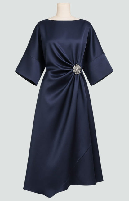 Elise | Elegant Brooch Long Dress Lifestyle