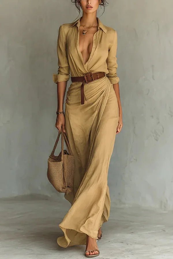 Elise | Women's Flowing Wrap Maxi Dress Hero