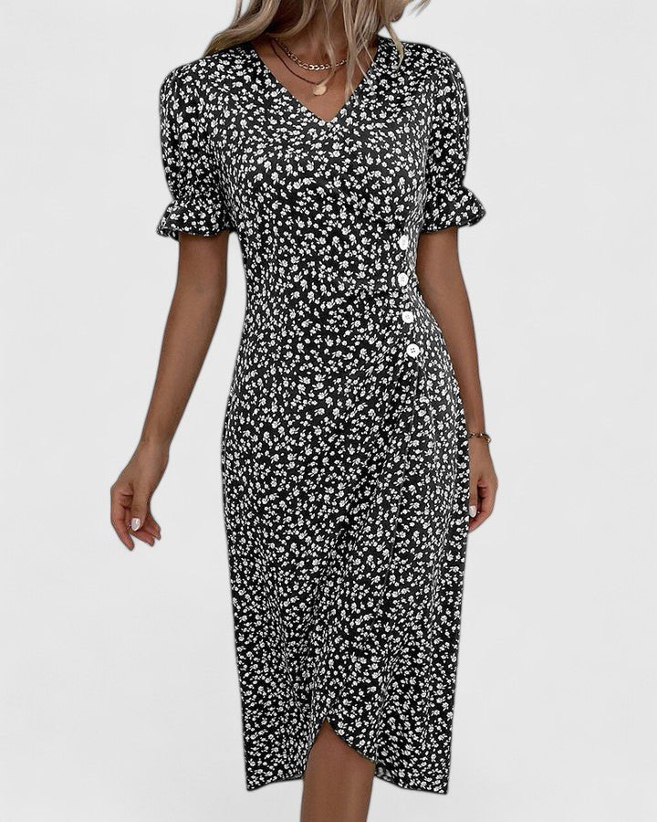 Elowen | Women's Comfortable Button-Front Maxi Dress Full