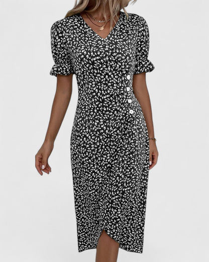 Elowen | Women's Comfortable Button-Front Maxi Dress Full