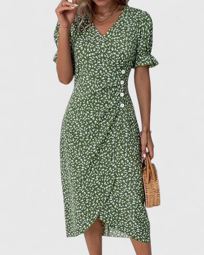 Elowen | Women's Comfortable Button-Front Maxi Dress Hero