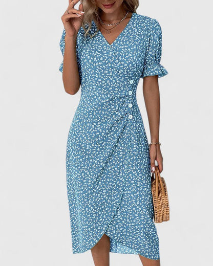 Elowen | Women's Comfortable Button-Front Maxi Dress Lifestyle