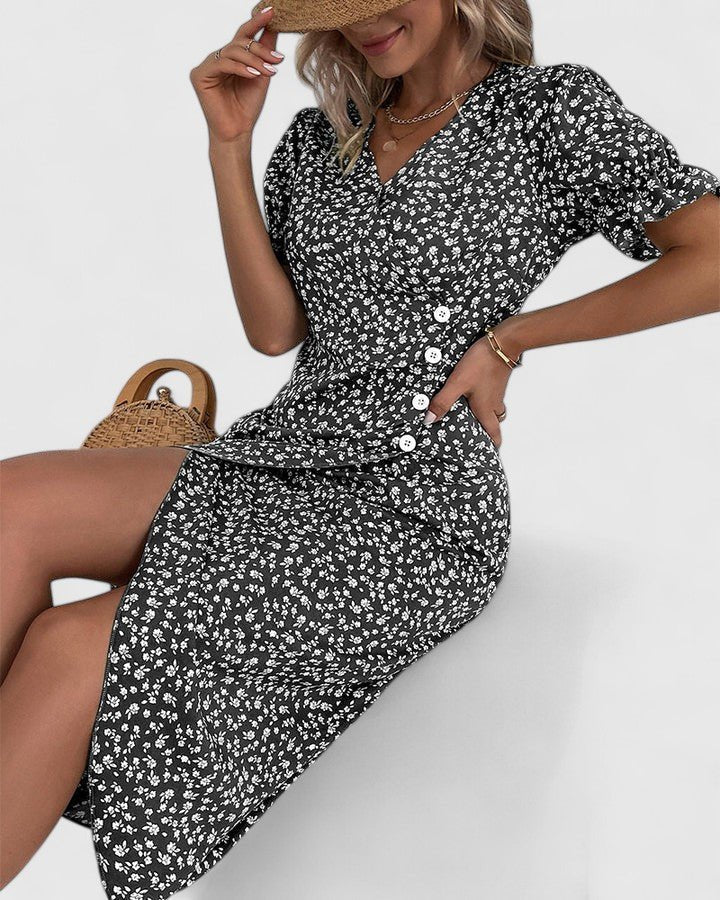 Elowen | Women's Comfortable Button-Front Maxi Dress View 11