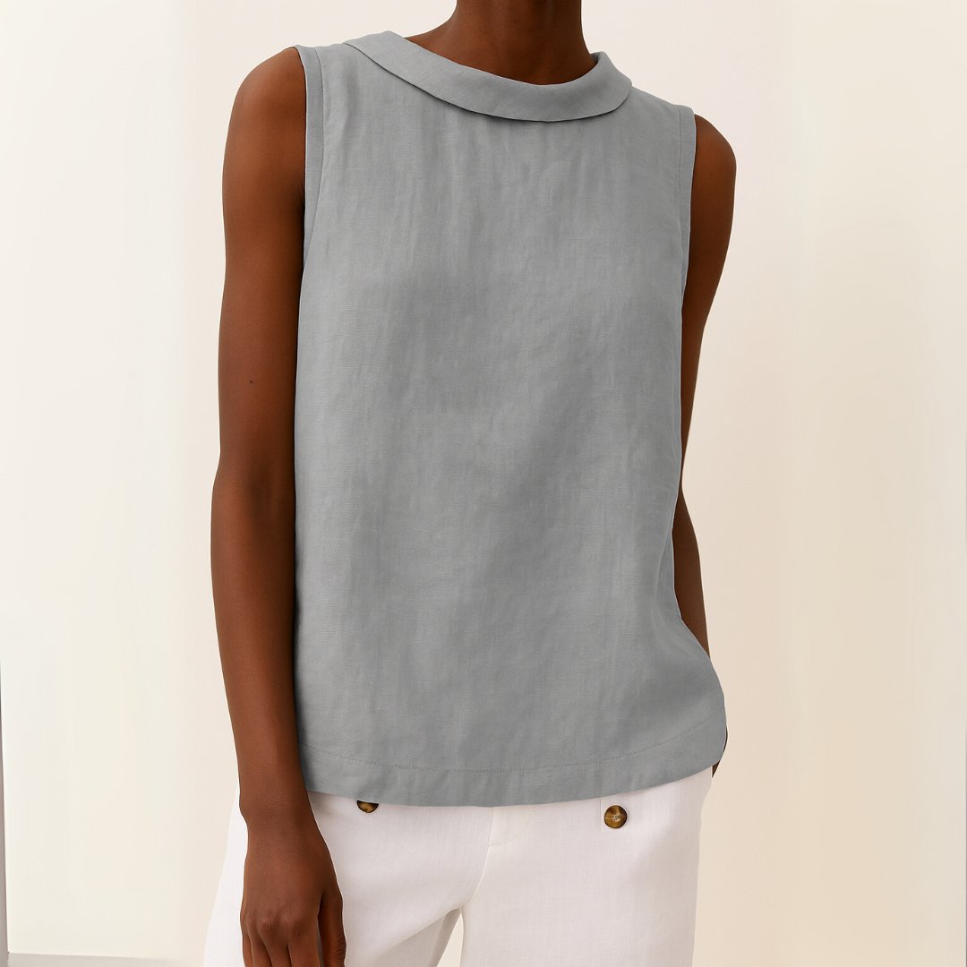 Elysiana | Women's Sleeveless Roll Collar Tank Top Hero