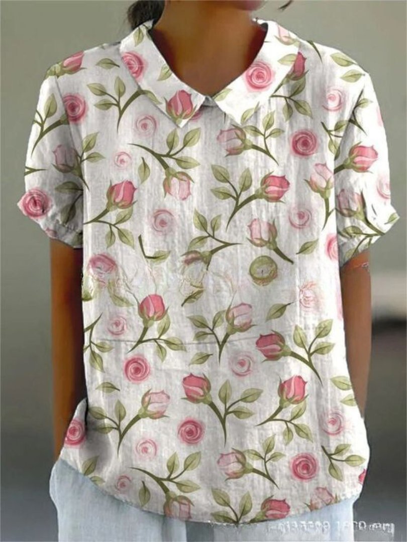 Emberlina | Women's Floral Embroidered Shirt Back