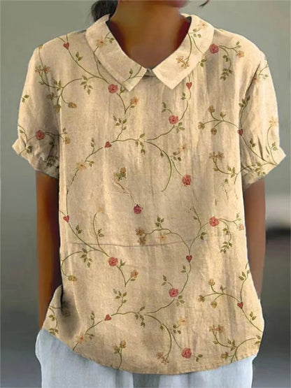 Emberlina | Women's Floral Embroidered Shirt Close Up