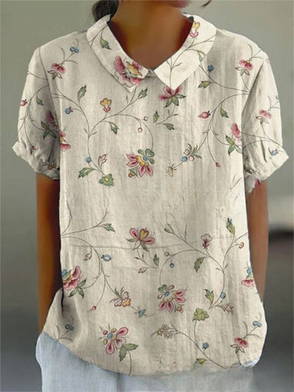 Emberlina | Women's Floral Embroidered Shirt Detail