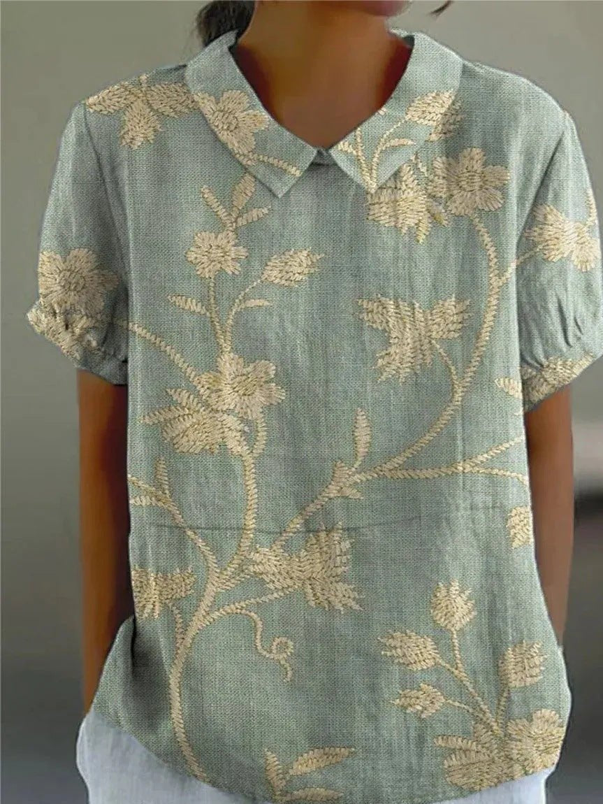 Emberlina | Women's Floral Embroidered Shirt Hero
