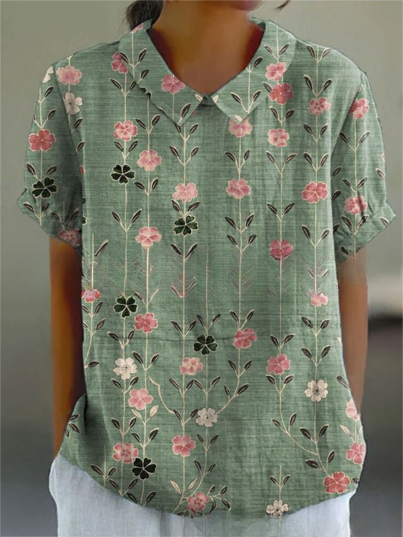Emberlina | Women's Floral Embroidered Shirt Lifestyle
