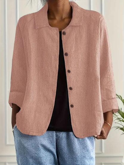 Evelline | Women's Mandarin Collar Classic Light Top Front