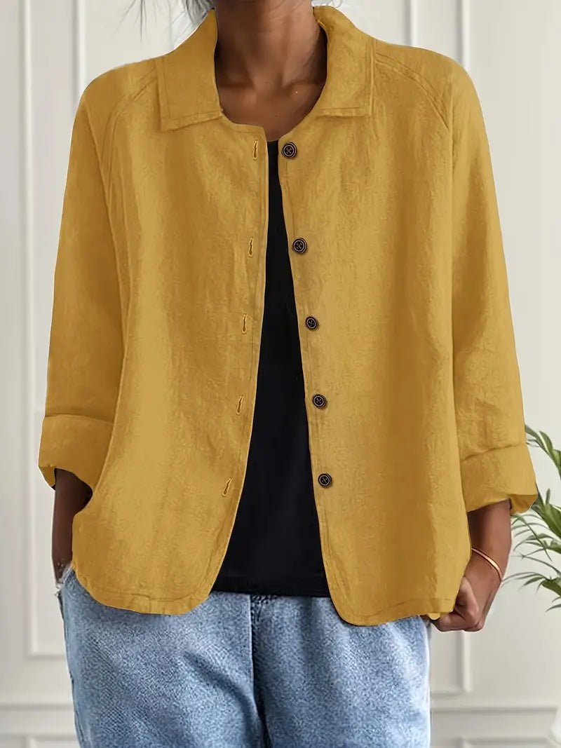 Evelline | Women's Mandarin Collar Classic Light Top Full