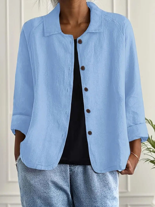 Evelline | Women's Mandarin Collar Classic Light Top Hero