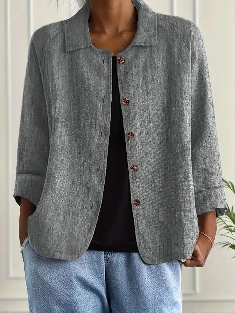 Evelline | Women's Mandarin Collar Classic Light Top Lifestyle