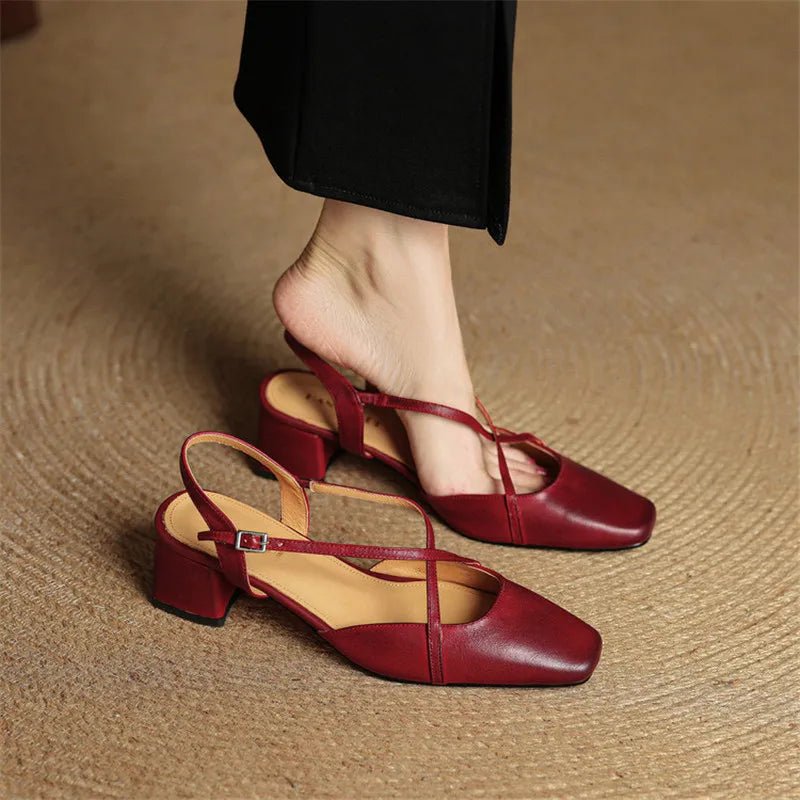 Faye | Women's Cross Strap Block Heels Hero