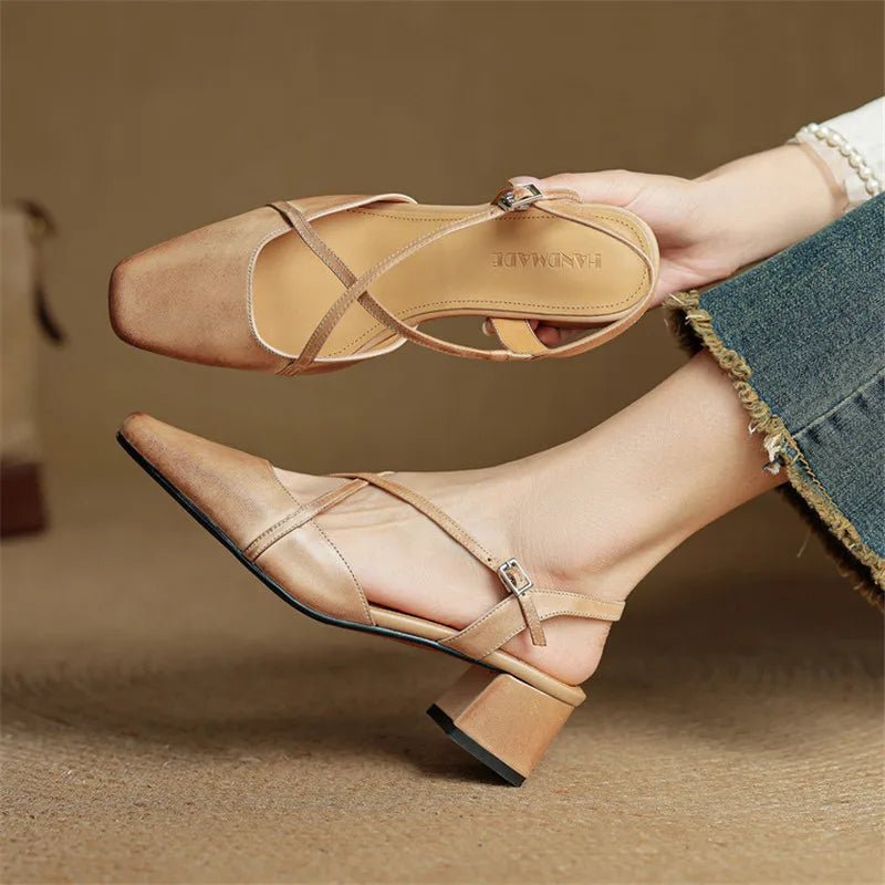 Faye | Women's Cross Strap Block Heels View 11