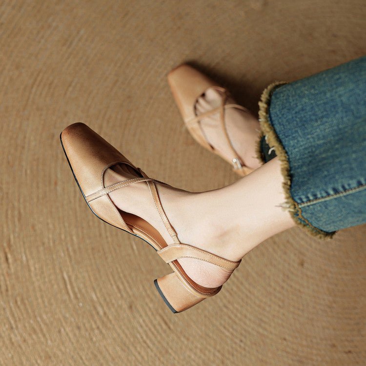 Faye | Women's Cross Strap Block Heels View 13