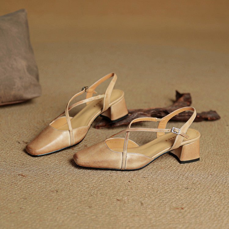 Faye | Women's Cross Strap Block Heels View 14