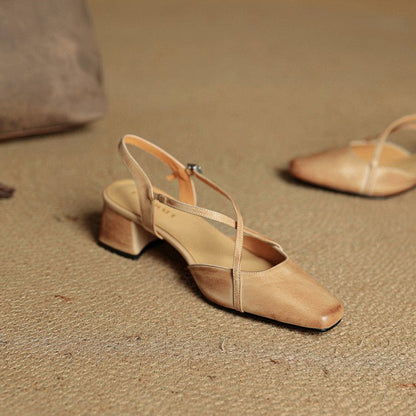 Faye | Women's Cross Strap Block Heels View 15