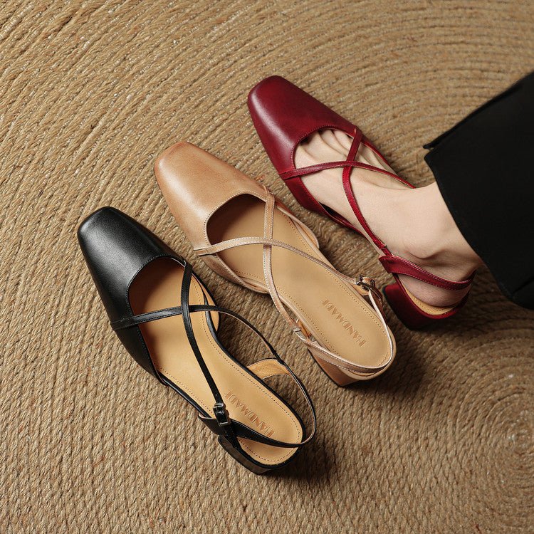 Faye | Women's Cross Strap Block Heels View 16