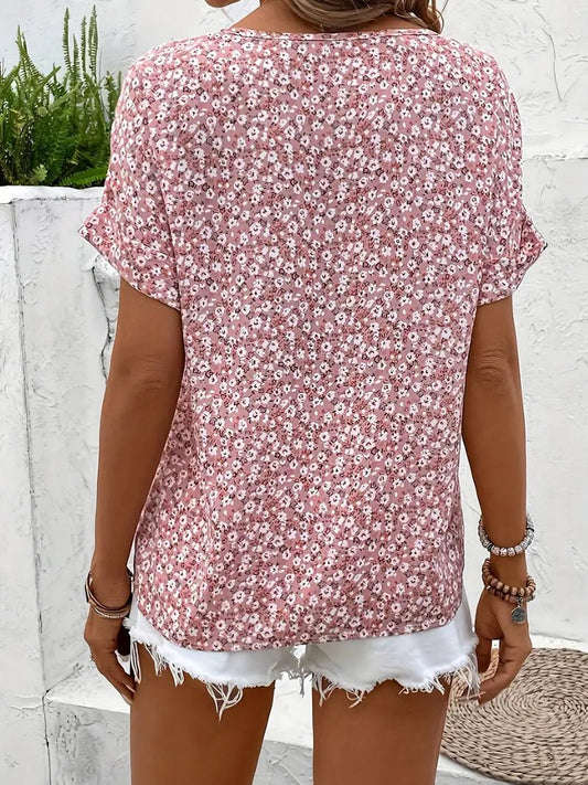 Florelle | Women's Chic Floral Print Top Front