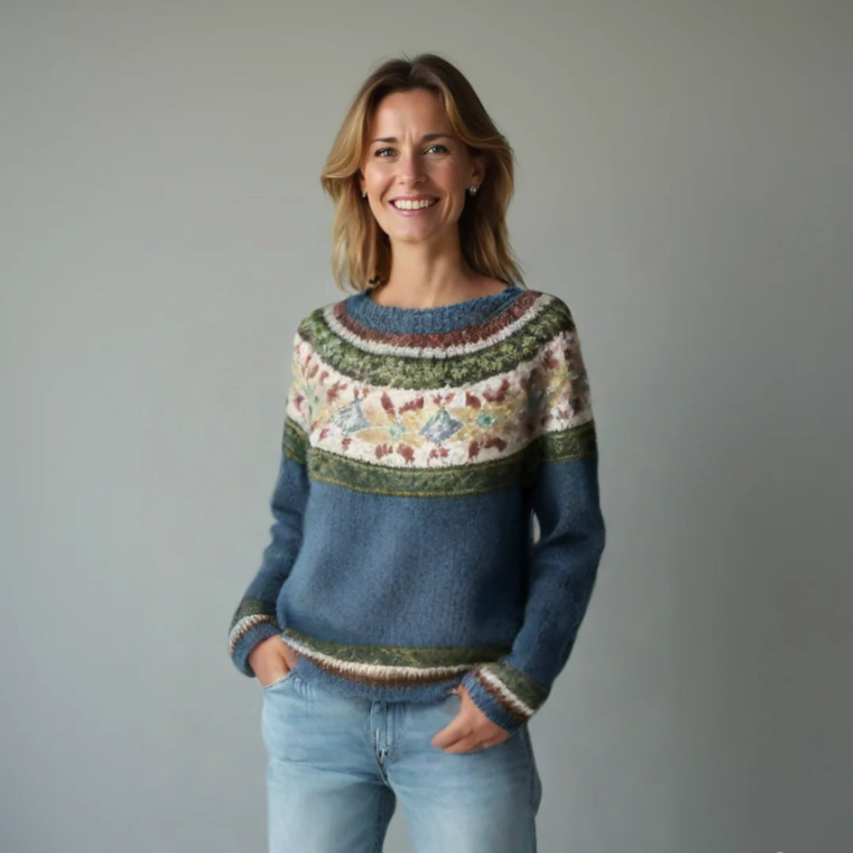 Gemma | Women's Elegant Nordic Sweater Angle