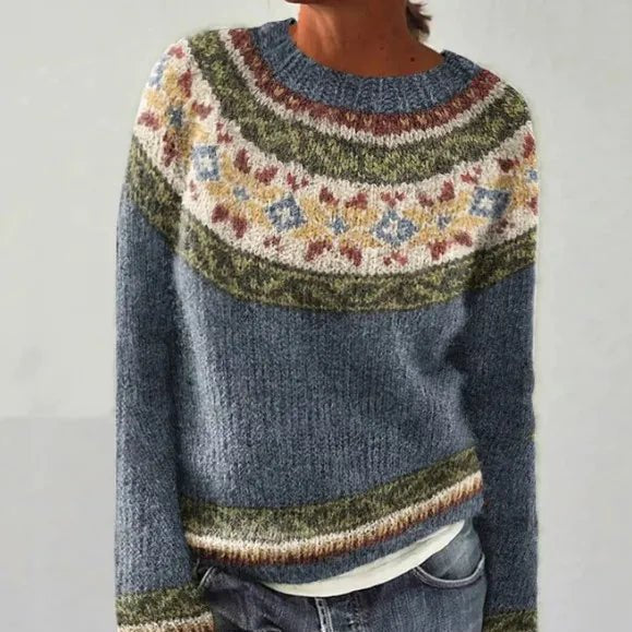 Gemma | Women's Elegant Nordic Sweater Back