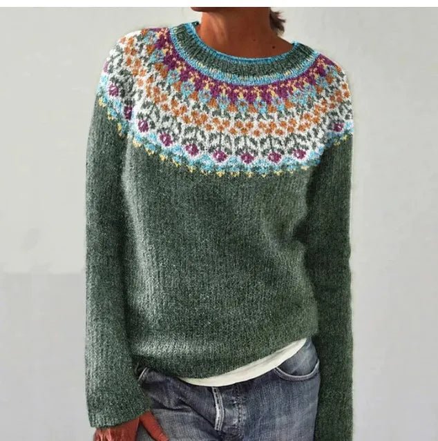 Gemma | Women's Elegant Nordic Sweater Side