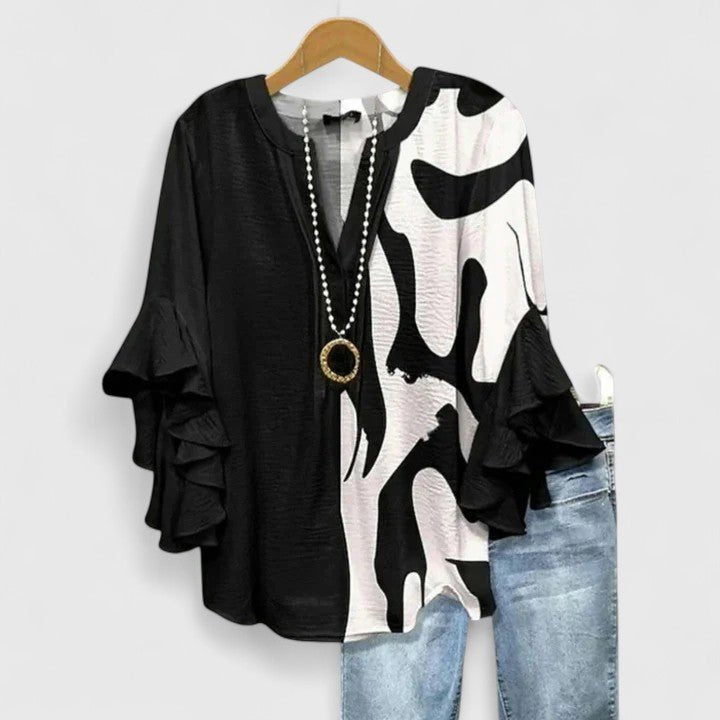 Gemma | Women's Ruffle Sleeve Comfortable Blouse Back