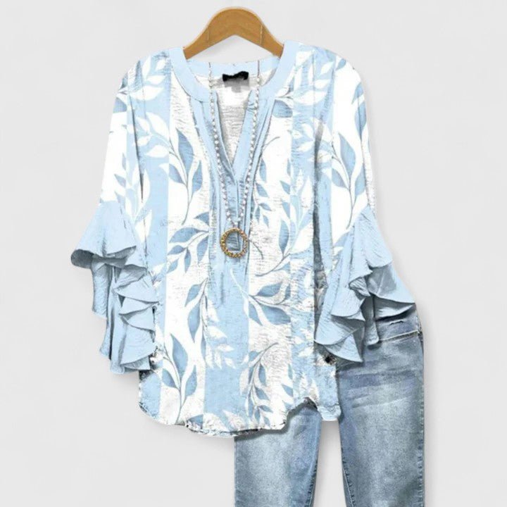 Gemma | Women's Ruffle Sleeve Comfortable Blouse Lifestyle