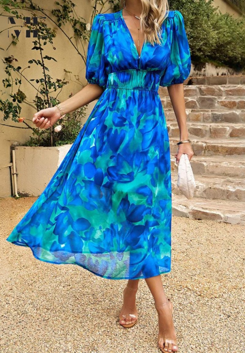 Gwen | Elegant Floral Maxi Dress Angle
