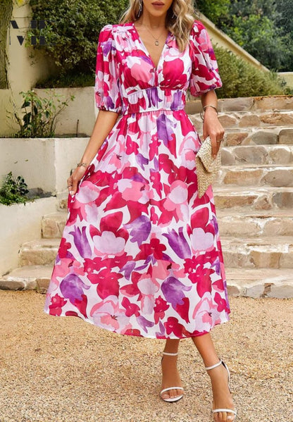 Gwen | Elegant Floral Maxi Dress View 13