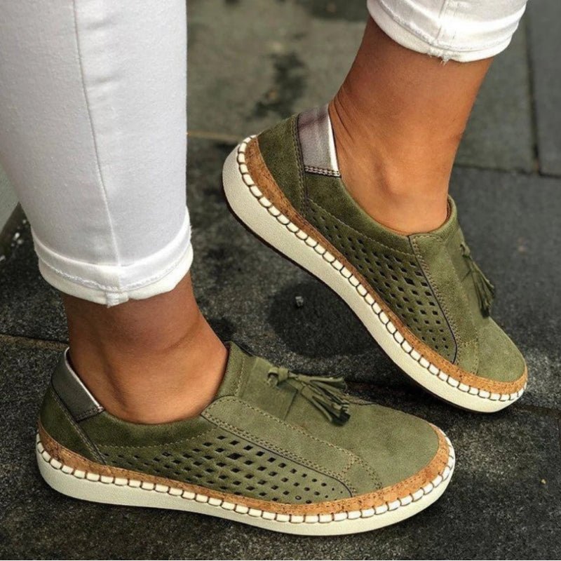 Halvara | Women's Orthoflex Slip-Ons Perforated Arch Support Hero