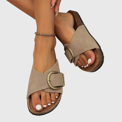 Halvara | Women's Orthopedic Buckle Strap Sandals Detail