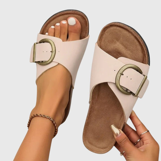 Halvara | Women's Orthopedic Buckle Strap Sandals Front