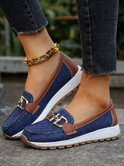 Halvine | Women's Orthopedic Loafers Horsebit Detail Angle