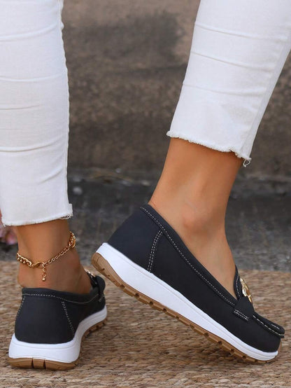 Halvine | Women's Orthopedic Loafers Horsebit Detail Side