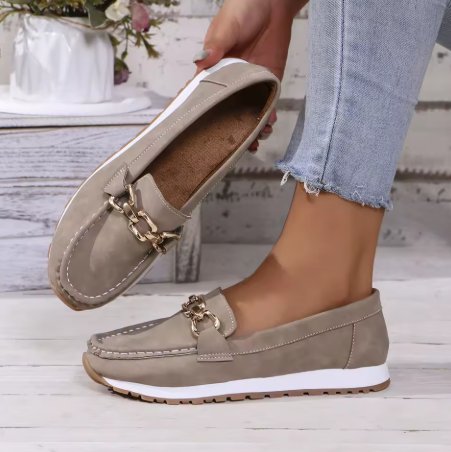 Halvine | Women's Orthopedic Loafers Horsebit Detail View 13