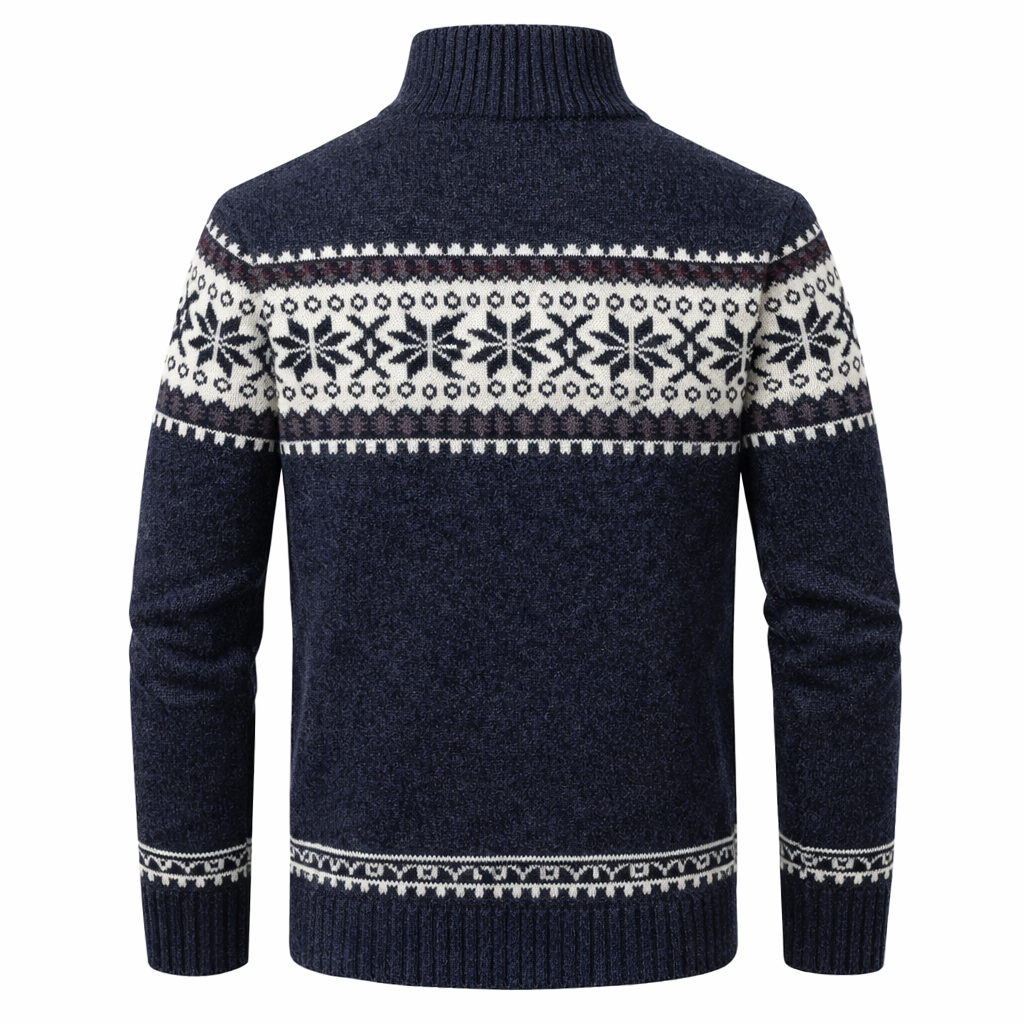 Men’s Winter Knit Jacket With Zip Front