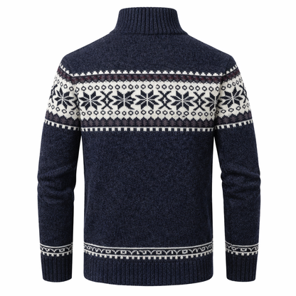 Men’s Winter Knit Jacket With Zip Front
