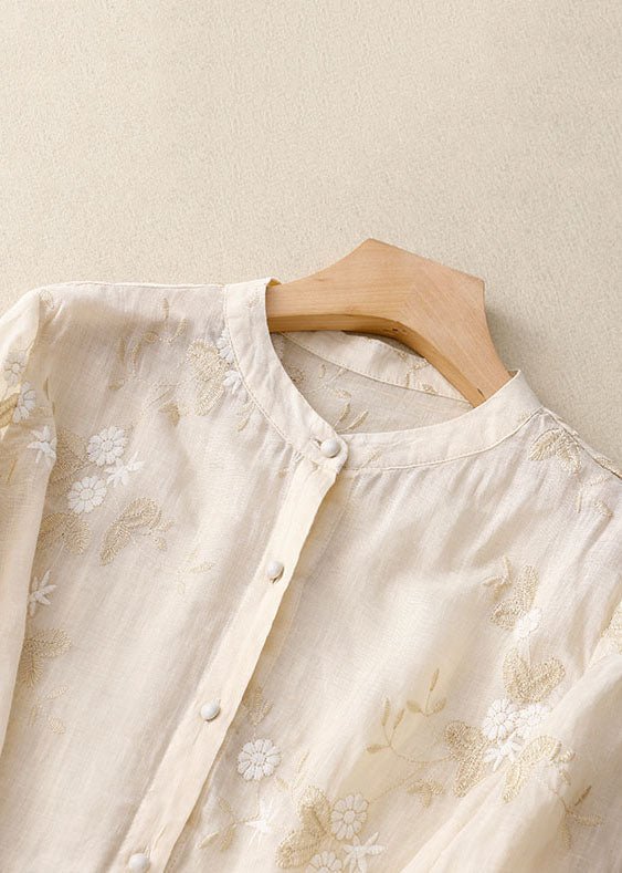 Iris | Women's Chic Floral Blouse Mesh Hem Detail