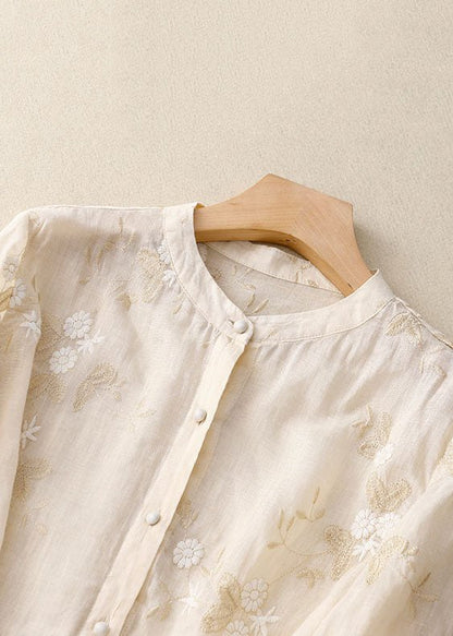 Iris | Women's Chic Floral Blouse Mesh Hem Detail