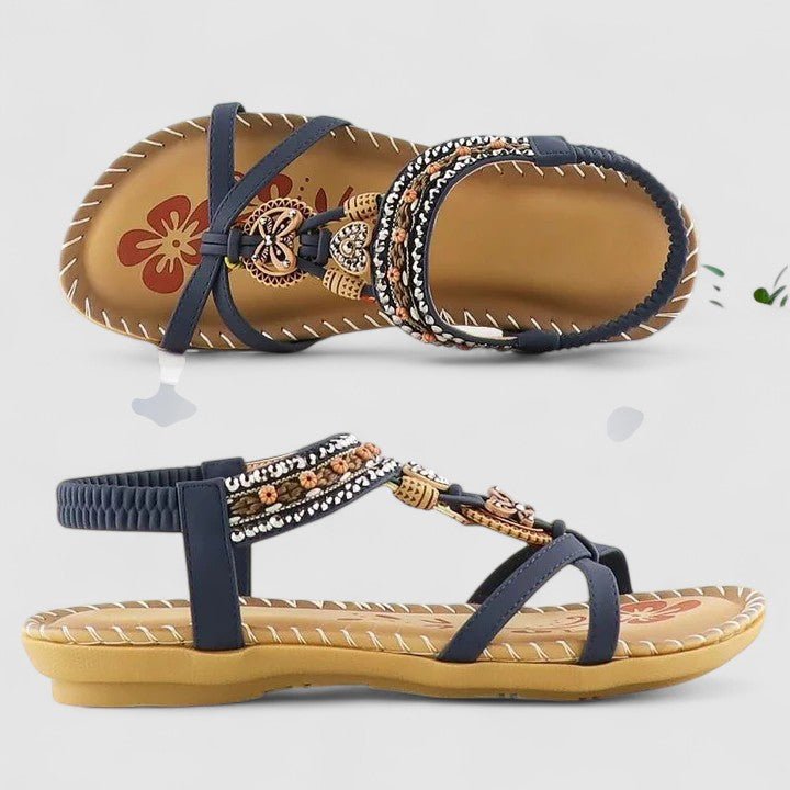 Iris | Women's Tassel Orthopedic Sandals Back