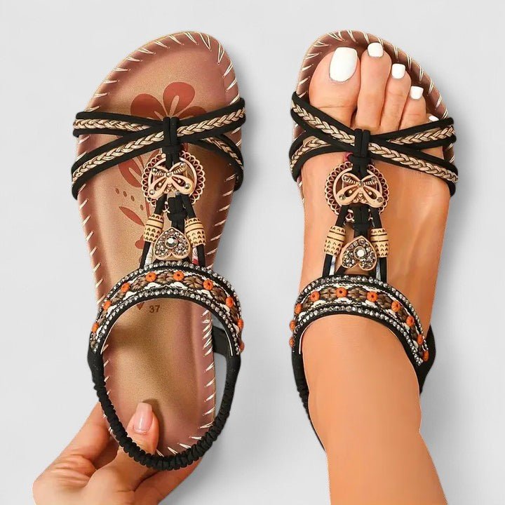 Iris | Women's Tassel Orthopedic Sandals Detail