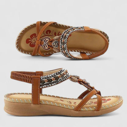 Iris | Women's Tassel Orthopedic Sandals Full